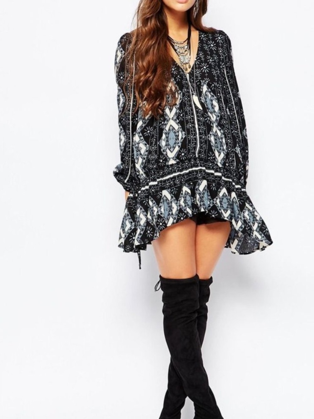Free People Down by the Bay Tunic Top